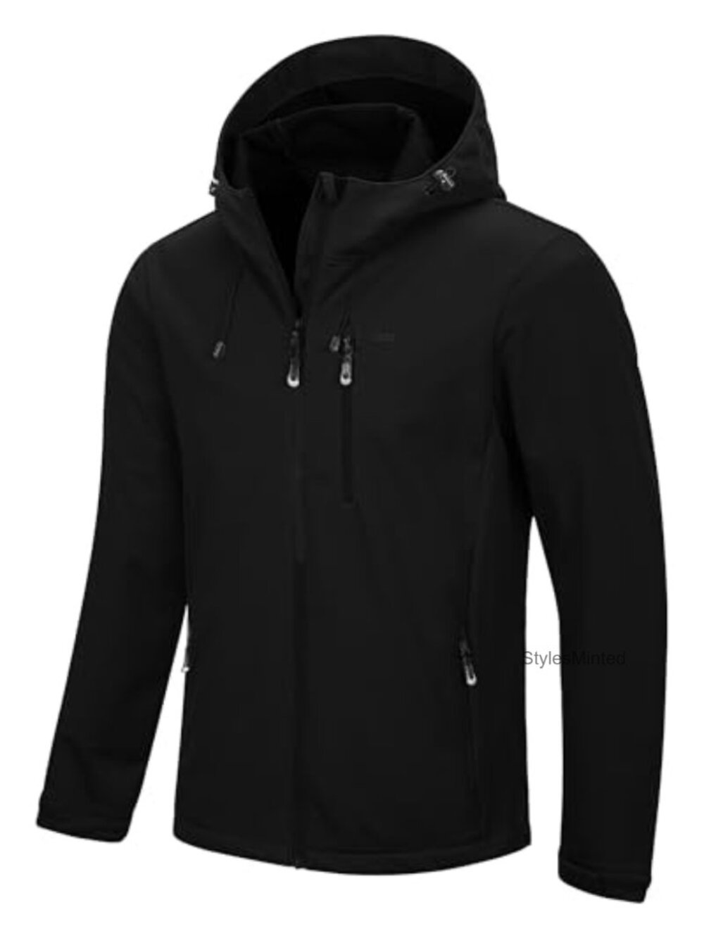 Men's Softshell Hooded Waterproof Windbreaker Rain Jacket